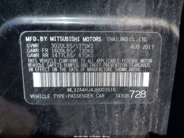2018 MITSUBISHI MIRAGE ML32A4HJ4JH003516 Photo 8