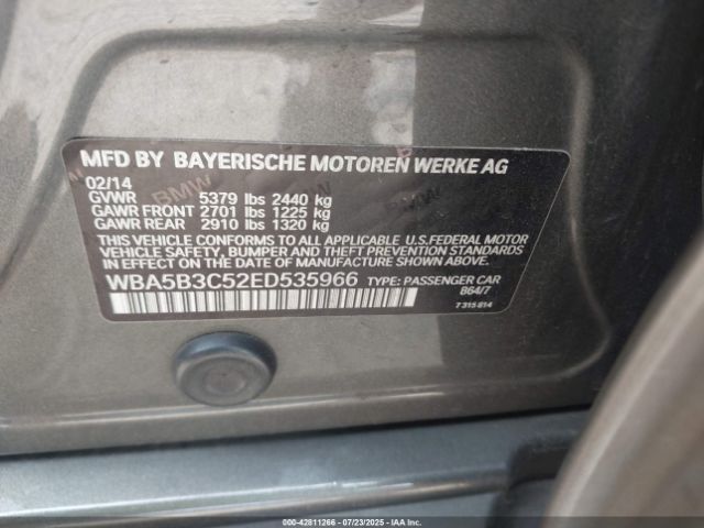 2014 BMW 535I WBA5B3C52ED535966 Photo 8