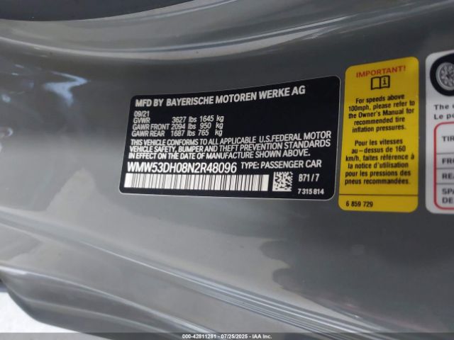 2022 MINI HARDTOP WMW53DH08N2R48096 Photo 8