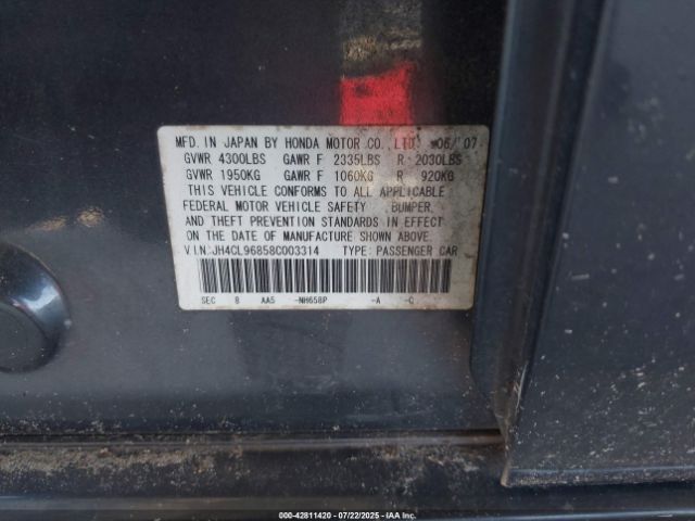 2008 ACURA TSX JH4CL96858C003314 Photo 8