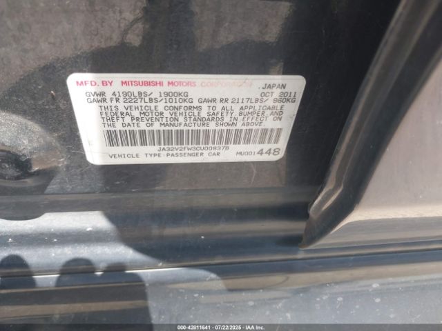 2012 MITSUBISHI LANCER JA32V2FW3CU008378 Photo 8