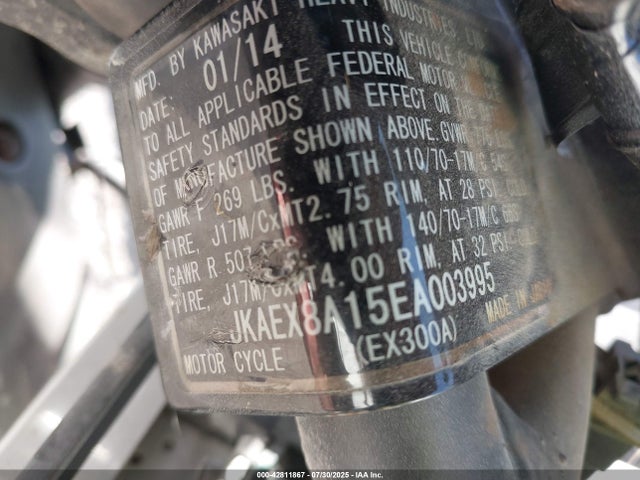 Kawasaki Ninja 300 2014 JKAEX8A15EA003995 Image 10