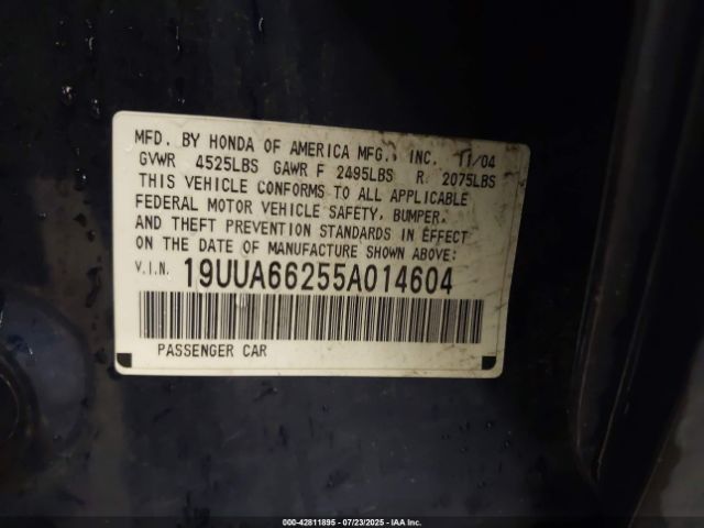 2005 ACURA TL 19UUA66255A014604 Photo 8