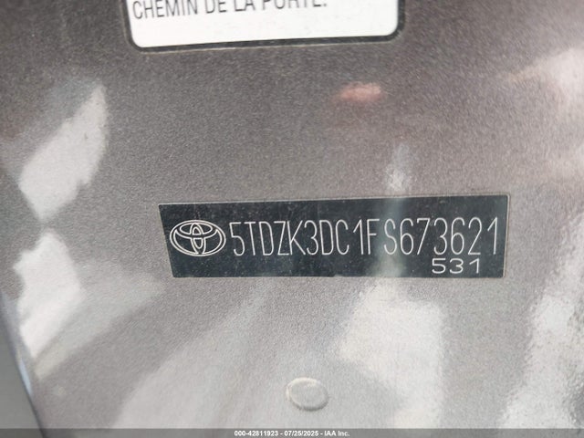 Toyota 2gr-fks 2015 5TDZK3DC1FS673621 Image 9