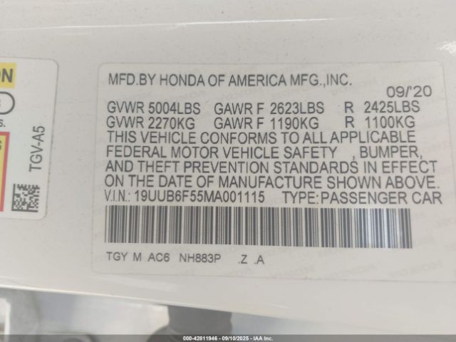 2021 ACURA TLX 19UUB6F55MA001115 Photo 8