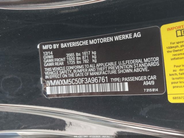 2015 MINI HARDTOP WMWXM5C50F3A96761 Photo 8