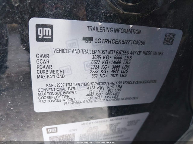 1GTRHCEK5RZ104956 GMC l3b