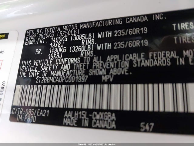 2T2BBMCA0PC001997 Lexus a25a-fxs, 5nm+4nm