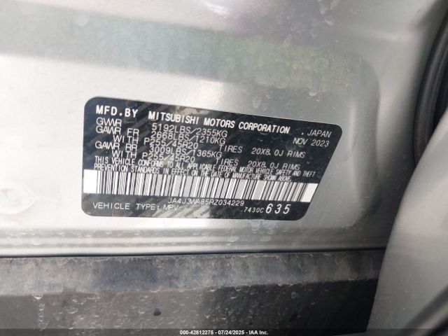 2024 MITSUBISHI OUTLANDER JA4J3WA85RZ034229 Photo 8