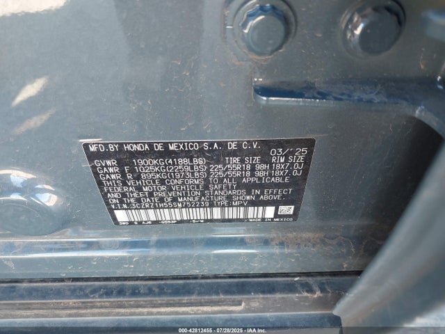 3CZRZ1H55SM752239 Honda k20z5