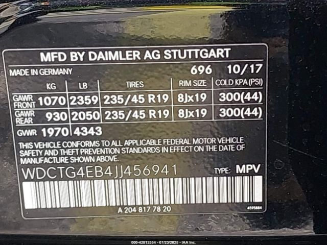 2018 MERCEDES-BENZ GLA 250 WDCTG4EB4JJ456941 Photo 8