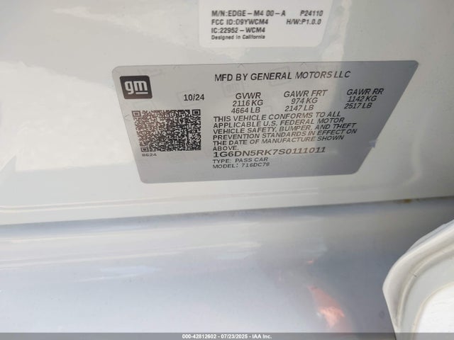 2025 CADILLAC CT5 1G6DN5RK7S0111011 Photo 8