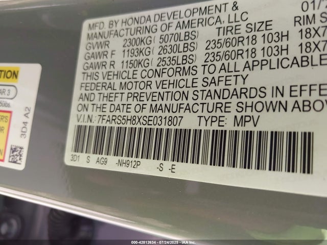 Honda lfc3 2025 7FARS5H8XSE031807 Image 9