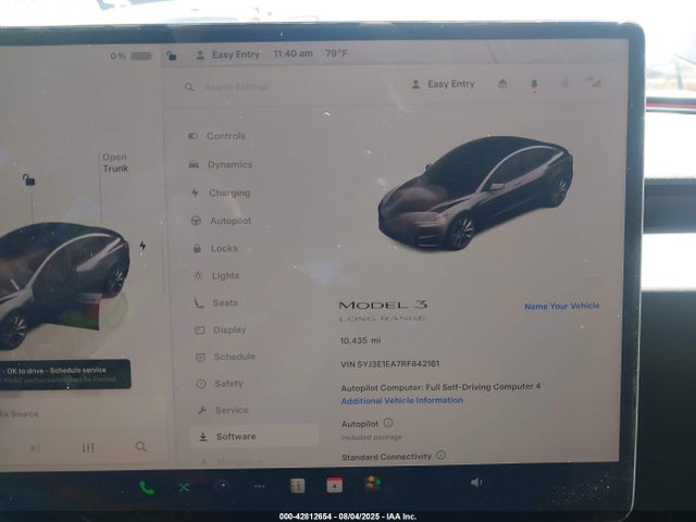 5YJ3E1EA7RF842161 Tesla MODEL 3