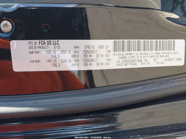 2C4RDGEG5KR718596 Dodge Grand Caravan