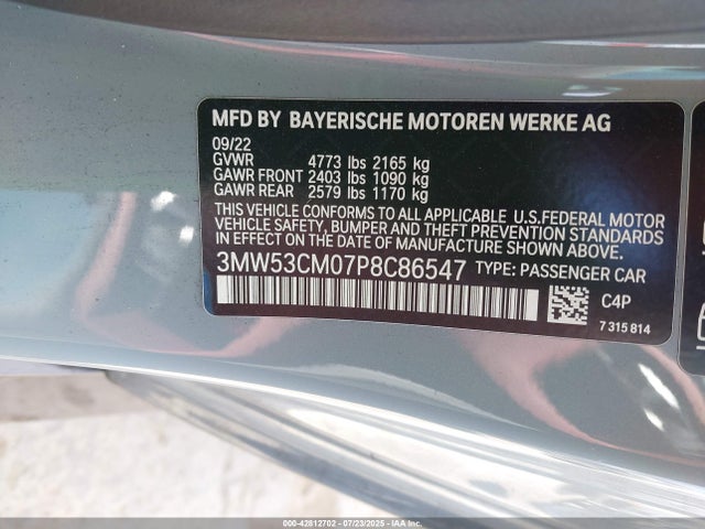 BMW 2023 2023 3MW53CM07P8C86547 Image 9