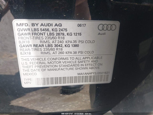 2018 AUDI Q5 WA1ANAFY2J2021621 Photo 8