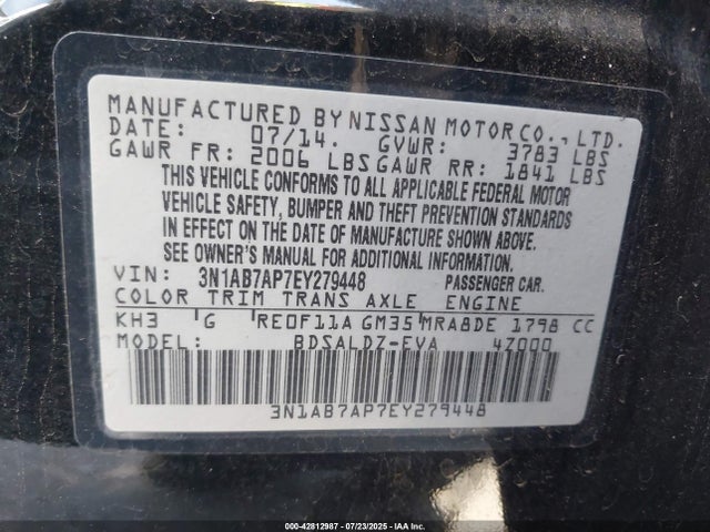 Nissan 2014 2014 3N1AB7AP7EY279448 Image 9
