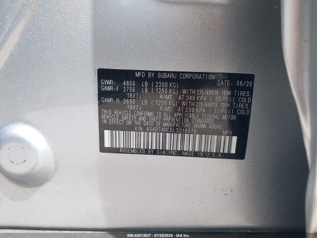 4S4BTANC6L3218578 Subaru u5