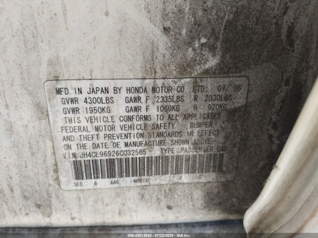 2006 ACURA TSX JH4CL96926C032565 Photo 8
