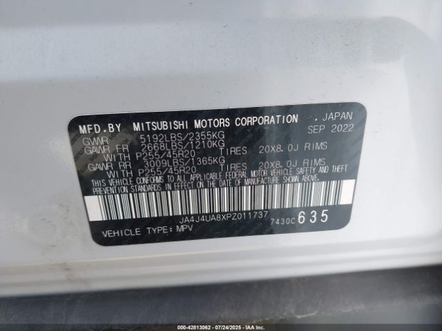 2023 MITSUBISHI OUTLANDER JA4J4UA8XPZ011737 Photo 8