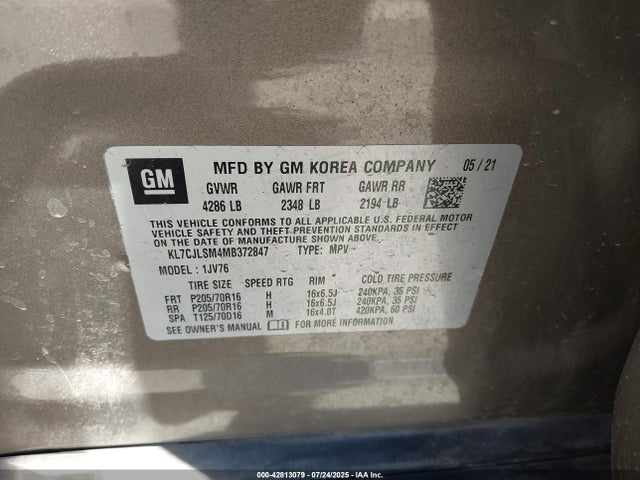 KL7CJLSM4MB372847 Chevrolet le2