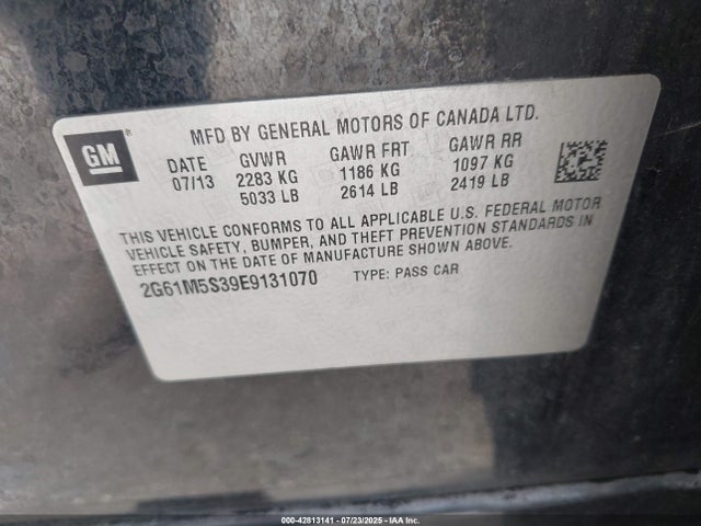 2014 CADILLAC XTS 2G61M5S39E9131070 Photo 8