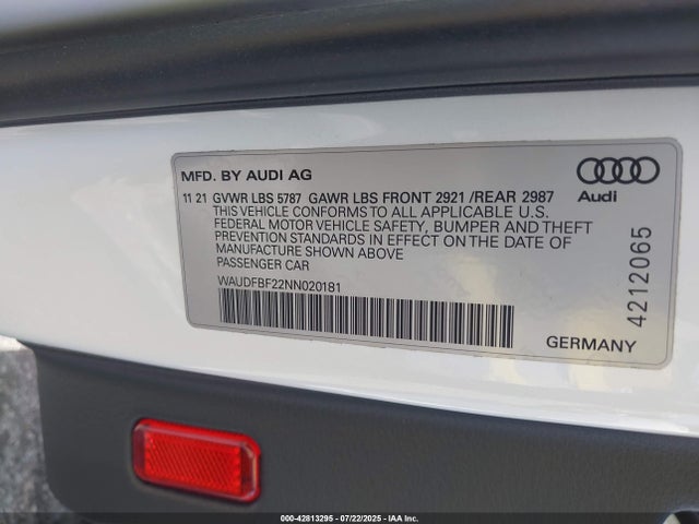 2022 AUDI S6 WAUDFBF22NN020181 Photo 8