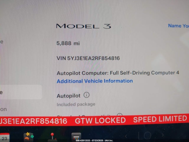 2024 TESLA MODEL 3 5YJ3E1EA2RF854816 Photo 6