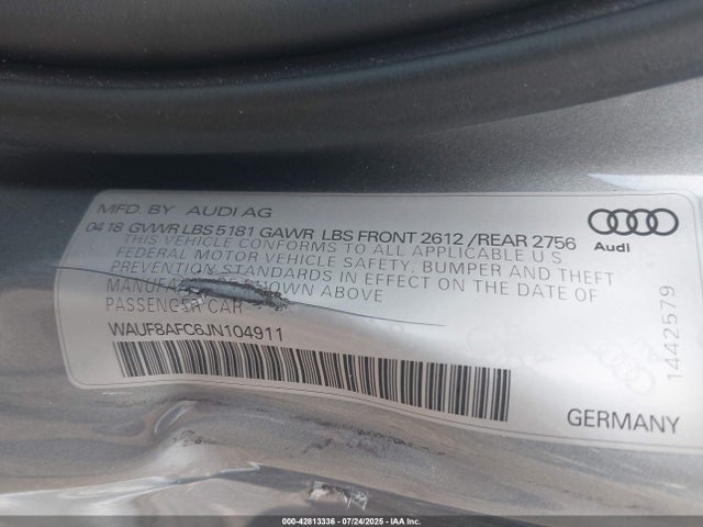 2018 AUDI A6 WAUF8AFC6JN104911 Photo 8