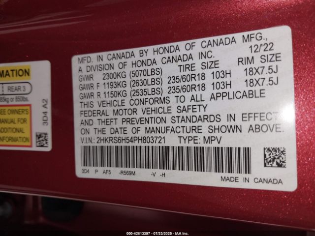 2023 HONDA CR-V HYBRID 2HKRS6H54PH803721 Photo 8