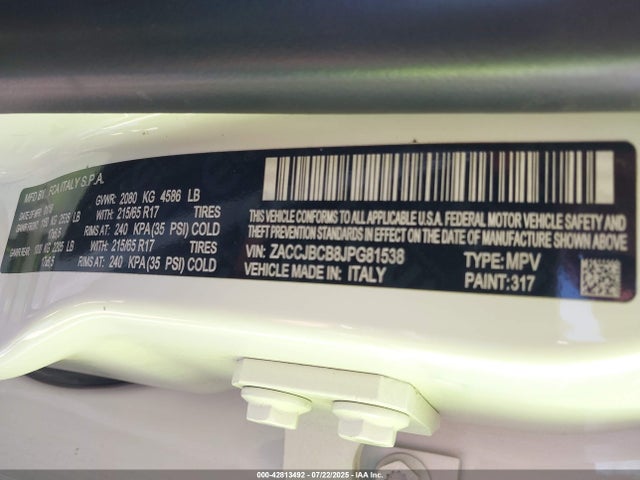ZACCJBCB8JPG81538 Jeep 2018