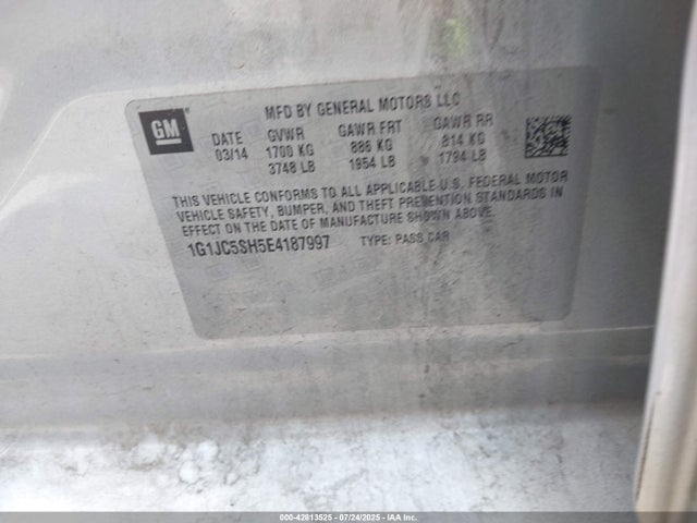 1G1JC5SH5E4187997 Chevrolet luw