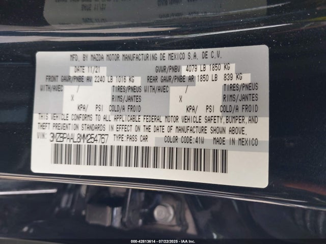 3MZBPAAL8MM254767 Mazda py