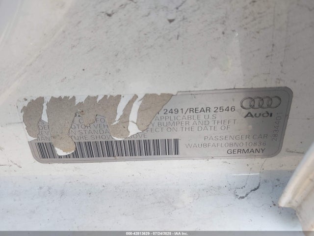 2011 AUDI A4 WAUBFAFL0BN010836 Photo 8