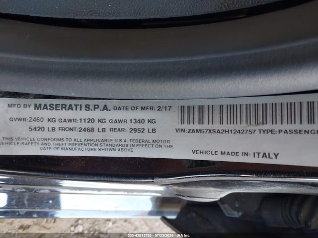 ZAM57XSA2H1242757 Maserati m156d
