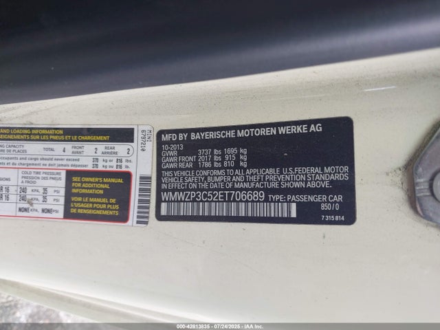 2014 MINI CONVERTIBLE WMWZP3C52ET706689 Photo 8