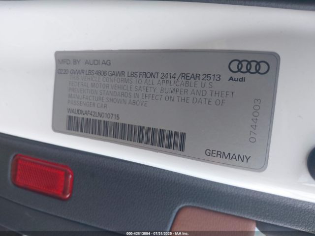 2020 AUDI A4 WAUDNAF42LN010715 Photo 8