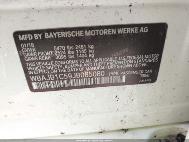 2018 BMW 530E WBAJB1C59JB085080 Photo 8