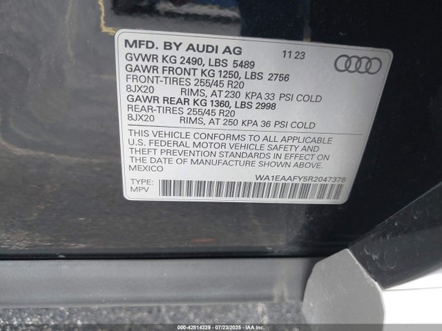 2024 AUDI Q5 WA1EAAFY5R2047378 Photo 8