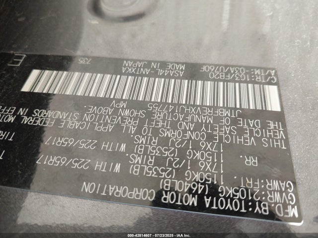 JTMBFREVXHJ147755 Toyota 2ar-fe