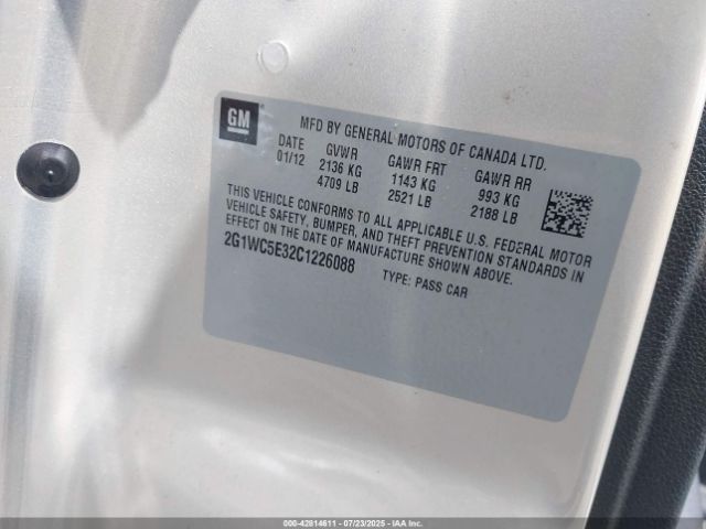 2012 CHEVROLET IMPALA 2G1WC5E32C1226088 Photo 8