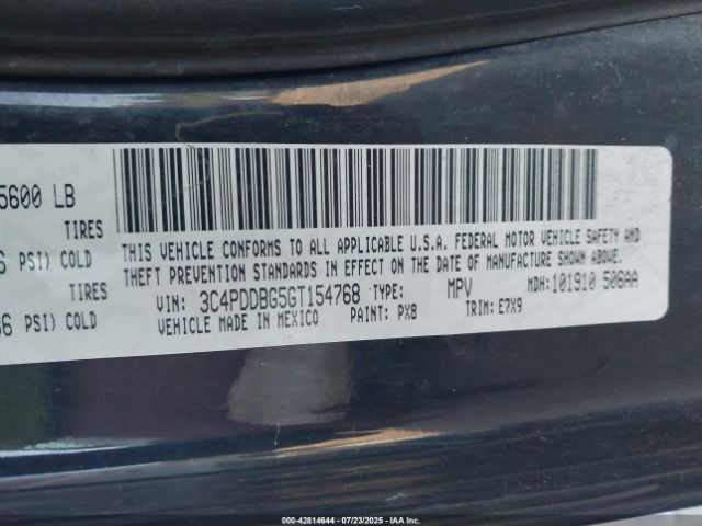 2016 DODGE JOURNEY 3C4PDDBG5GT154768 Photo 8