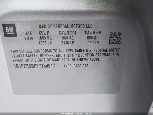 1G1PC5SB0F7134517 Chevrolet LUV