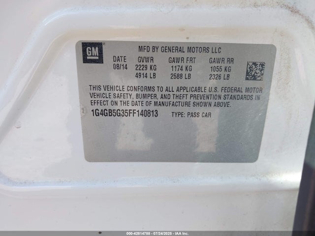 1G4GB5G35FF140813 Buick lfx
