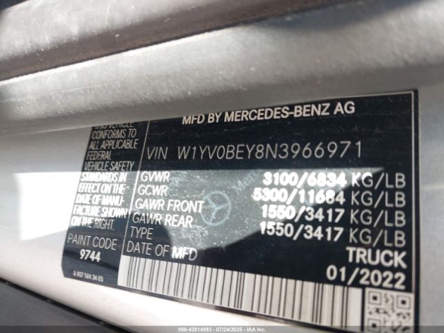 2022 MERCEDES-BENZ METRIS W1YV0BEY8N3966971 Photo 8