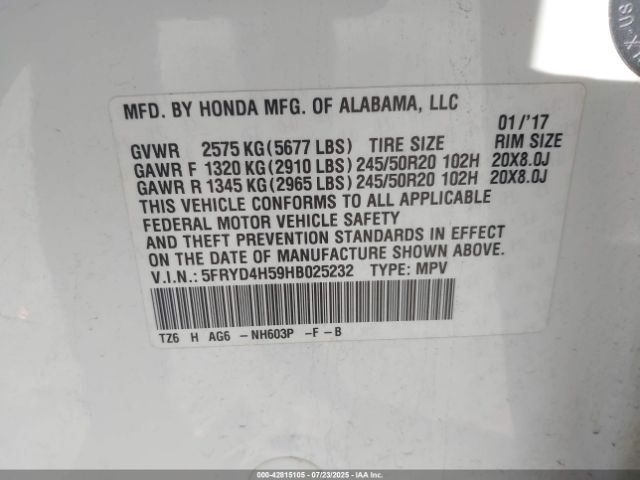 2017 ACURA MDX 5FRYD4H59HB025232 Photo 8