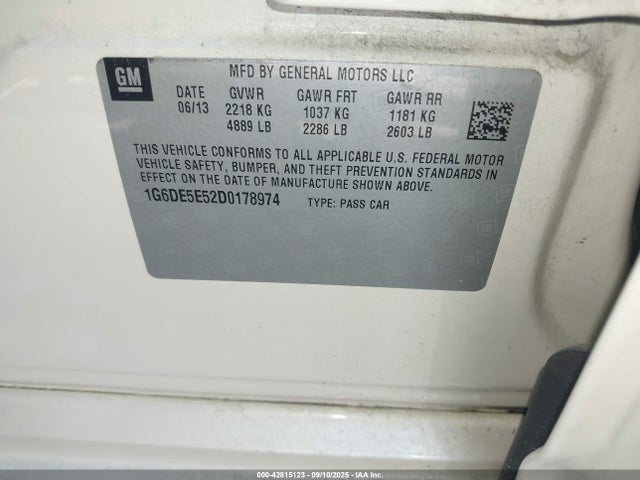 2013 CADILLAC CTS 1G6DE5E52D0178974 Photo 8