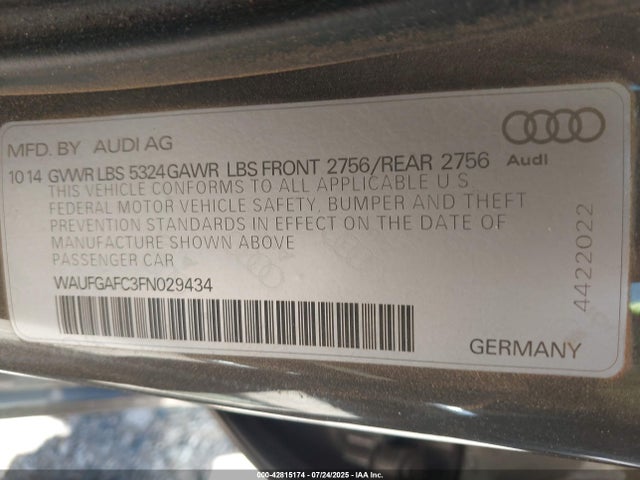2015 AUDI A6 WAUFGAFC3FN029434 Photo 8