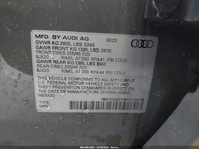2023 AUDI SQ5 WA1C4AFYXP2129876 Photo 8